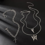 Butterfly Multi-layer Necklace-Outfit