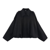 Women's ZA Summer New Shoulder Buckle Waist Bomber Jacket Three-Piece