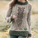 2025 3D Digital Print Round-Neck Sweater Knitted