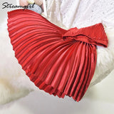 Pleated Skirt Long For Women Spring Long Skirts For Women Elegant White Retro Skirt Vintage High Waisted Skirts