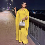 2025 New Women's Set Diamond-Collared Bat Sleeve Loose