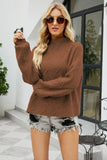Dropped Shoulder Mock Neck