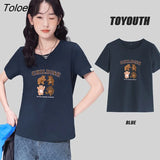 Women Tees Women 2022 Summer Short Sleeve O Neck Loose T-shirts Multicolor Various Styles Chic Fashion Casual