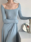 Sleeve Knitted Midi Dress Women Pure Color Elegant Dress Party Autumn 2022 Fairy Slim One Piece Dress Korean Fashion
