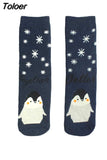 Women's Socks Christmas Peonfly Fashion Harajuku Cute Cartoon Animal Cat Dog Printed Socks Funny Skate Cotton Happy
