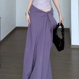 Suit Purple Hanging Neck-Loand Sling Female Summer New Hottie Strap Half Skirt Two