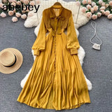 Beach Red Maxi Dress Women Elegant Hollow Out Korean Holiday Split Dress Female Casual Long Sleeve Fairy Party