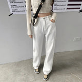 Straight Leg Jeans For Women High Waist Trend Denim Pants Mom Jean Baggy Pants Casual Comfort Trousers