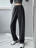 Sweatpants Joggers Women Wide Leg Autumn Baggy Pants For Women High Waist Dark Gray Oversize Pants Women's Sweatpants