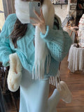 Winter Casual Elegant Knitted Sweater Women Pure Color Korean Fashion Y2k Clothing Long Sleeve Pullover Tops Office