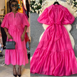 Lantern Sleeve Strap With Waist Single Buckle Dress + Inside The Sling Dress