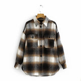 Style Oversized Plaid Shirts Blouse Women Autumn Cotton Blouse Long Sleeve Plus Size Blouses 2020 Button Up Shirt