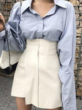 2023 women korea styles high waist Autumn and summer fashion girl's halfbody skirt female mini length
