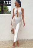Party Sexy Hollow Out Sleeveless Mesh Bodycon