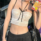 Summer New Sexy Breast Lace With Short Hanging Neck Sling Vest