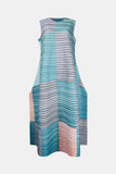 Block Accordion Pleated Sleeveless