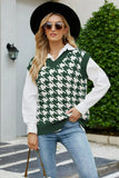 V-Neck Capped Sleeve Knit