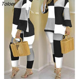 Piece Sets Womens Outifits Bell Sleeve V-Neck Casual Top & Pants Set Fashion Long Sleeve Suit Elegant Chic Daily