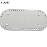 / Round Long Bottom For Knitted Bag Pu Leather Bag Accessories Handmade Bottom Solid Color Diy Crochet Bag