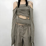 Ruched Long Sleeve