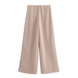 Homemade New Women's Dress Three-Color Jewison-Selecting Soft Blouse Wide Leg Trousers