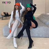 Women's Dress Autumn Streetwear Bodycon Long Sleeve With Socks Sexy Women's Dress O-neck Clubwear Casual Mini Dress