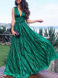 Plain Dress For Women V Neck Sleeveless Fold Pleated High Waist Sexy Midi Dresses Female 2023 Summer Fashion