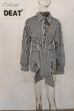 Fashion Women's Shirt Lapel Loose Single Braested Contrast Color Sleeve Bandage Irregular Blouse Autumn 2023 New