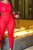 See Through Hollow Out Fishnet Mesh Jumpsuit Long Sleeve Backless Sexy Nightclub Outfit for Women Wholesale