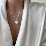 Square Shell Necklace-Outfit