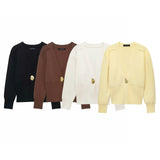 Homemade New Women's Classic High-End Coat Knitted Jackcase