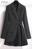 2023 Personalized Lace-up Pleated Jacket Blazer Loose Wide Leg Pants Two-piece Elegant Women's Pants Suit Office