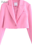 MODA 2023 Women Blazer Suit Two Piece Sets Turn-down Collar Blazers Tops And Pleated Skirts Femme High Street Y2K