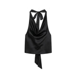 Homemade New Women's Classic Hanging Neck Silk Tatry