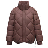 Down Cotton Jacket Female 2024 New Standing Collar Short Cotton-Padded Clothes Add Thick Warm Bread Clothing Small Cotton-Padded Jacket Coat Winter-Outfit