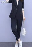 Women's Pants Set Fashion Casual Jacket Top Trousers Vest Three Piece Set Female Suits Tracksuit Office