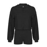 Personality Buckle POLO Collar Loose Lazy Simple Long Sleeves Jump Thin
