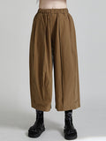 High Elastic Waist Black Pleated Long Wide Leg Trousers New Loose Fit Pants Women Fashion Tide Spring Autumn 2023