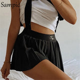 summer fashion casual print mini woman skirts high waist black white sexy short pleated skirt