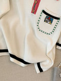Summer Fashion Knit Sweater Women's Short Sleeve Polo Collar Casual Pullover Tops Korean Style Knitting Jumper Knitwear