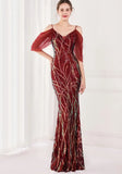 Sequin Strap Mermaid Long Evening