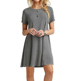 Casual Solid Womans Mini Dress Loose Simple Long Sleeve Autumn Leisure Short A-line Spring Short New 2020 Ladies