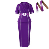 Women's 2025 New Fashion Short-Sleeved Suit Collar High-Waisted OL