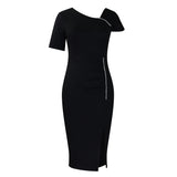 New Temperament Bag Hip Nails High-Waisted OL Tongle Pencil Dress African