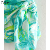 Women Tropical Floral Print Bow Tied Sarong Skirt Faldas Mujer Ladies Chic Zipper Hem Irregular Kimono Vestidos