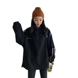 Toloer Web Celebrity Zipper Hoodie Female Spring And Autumn Thin Model 2024 New Korean Version Stripe College Wind Student Jacket