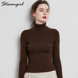 Women's Turtleneck Sweater Pullover Women Autumn Winter Pull Femme 2021 Winter Clothes Women Basic Warm Vintage Sweater