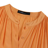 Elegant Long Jumpsuits Women 3/4 Sleeve Vintage High Waist Wide Leg Rompers Casual Pleated Party Overalls Loose Pants No