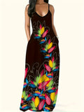 New Summer Cool Sling Dress Print Temperament Street Large-Size Dress