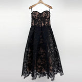 TWOTWINSTYLE Sexy Embroidery Sling Dress For Women Square Collar Sleeveless High Waist Midi Dresses Female Summer Clothing